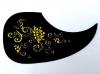 ACOUSTIC GUITAR CLEAR PICK GUARD BLACK PEEl AND STICK ON